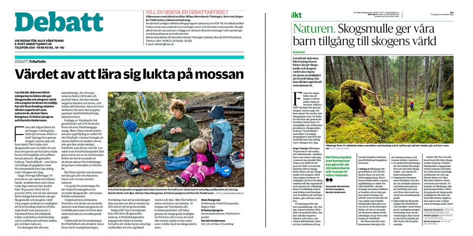 Två debattartiklar som publicerades när Skogsmulle fyllde 65 år