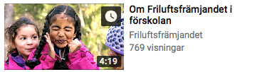 Friluftsfrämjandet i Förskolan