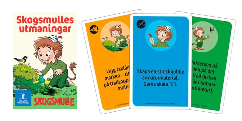 Kort från kortleken Skogsmulles utmaningar